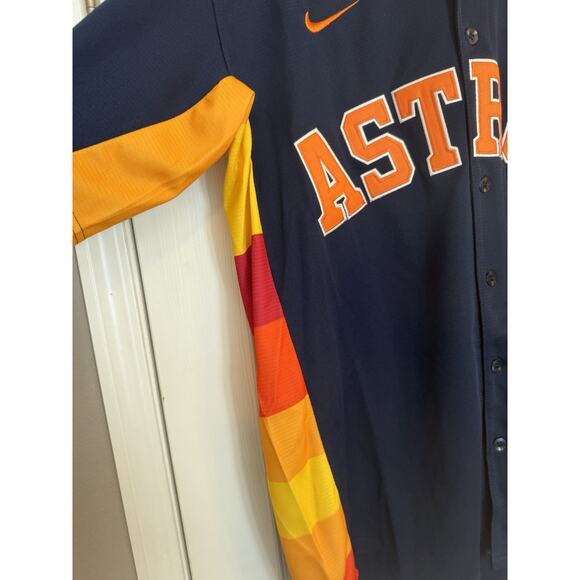 Houston Astros Jersey NWT Nike #30 Tucker Men’s LG Blue MLB Baseball NEW - Picture 7 of 10